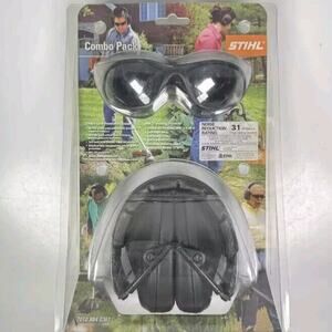 STIHL Combo Pack Smoke Safety Glasses & NRR 31 7010 884 0361